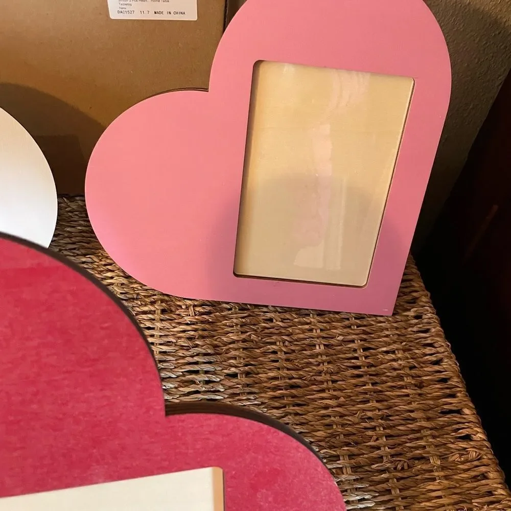 Sintuff Heart Wooden Picture Frames set of 3